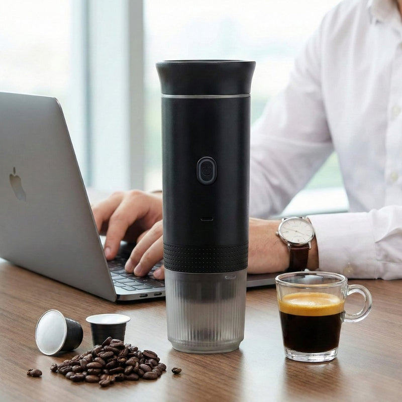 Machine à expresso portable pour capsules et café en poudre