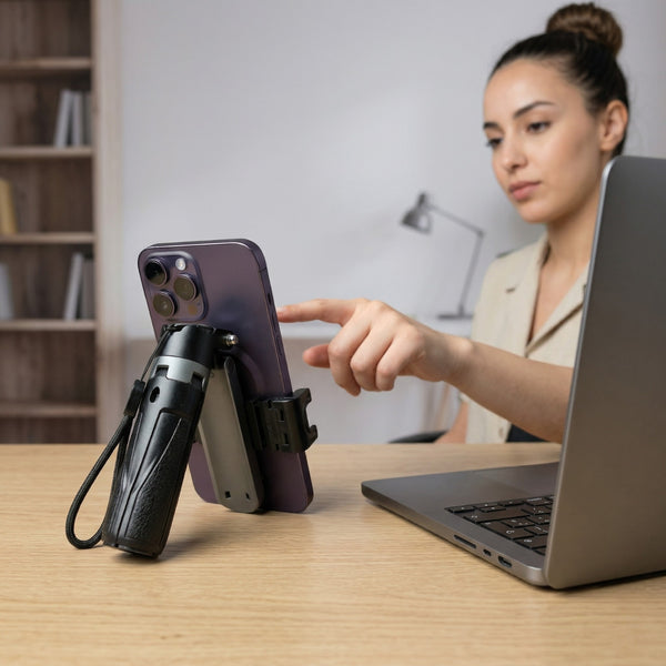 Poignée de prise de vue professionnelle 3 en 1 - Perche à selfie et trépied intégrés