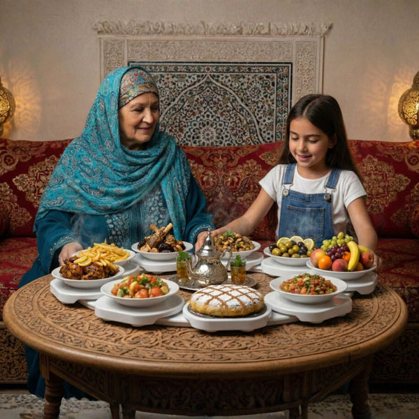 منصة تقديم الطعام الدوارة القابلة للتعديل