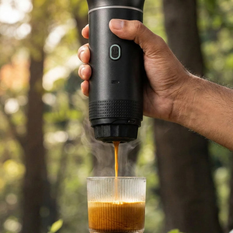 Machine à expresso portable pour capsules et café en poudre