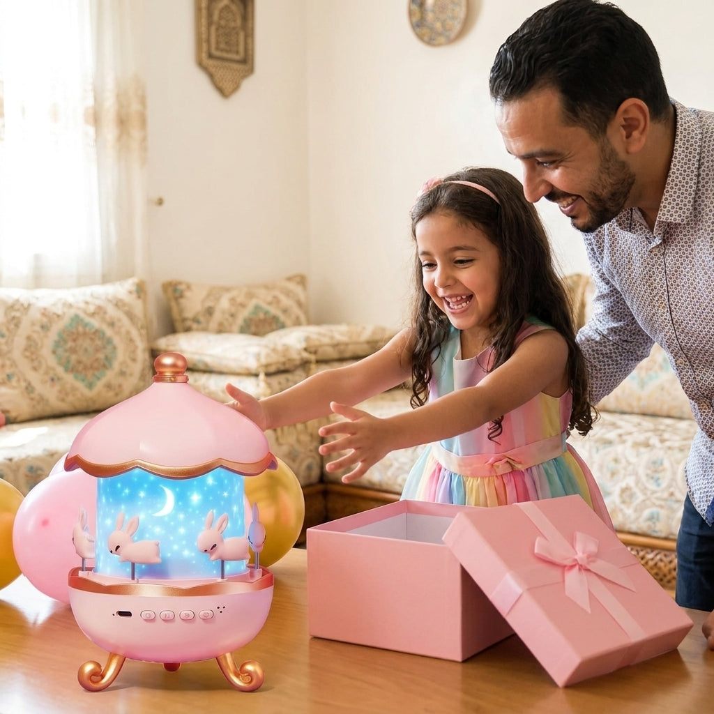 المصباح هدية لطفلة في عيد ميلادها