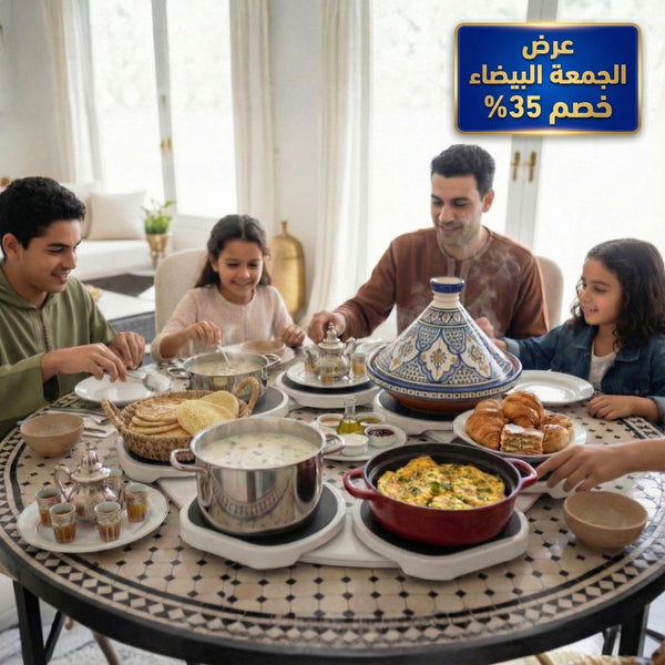 منصة تقديم الطعام الدوارة القابلة للتعديل