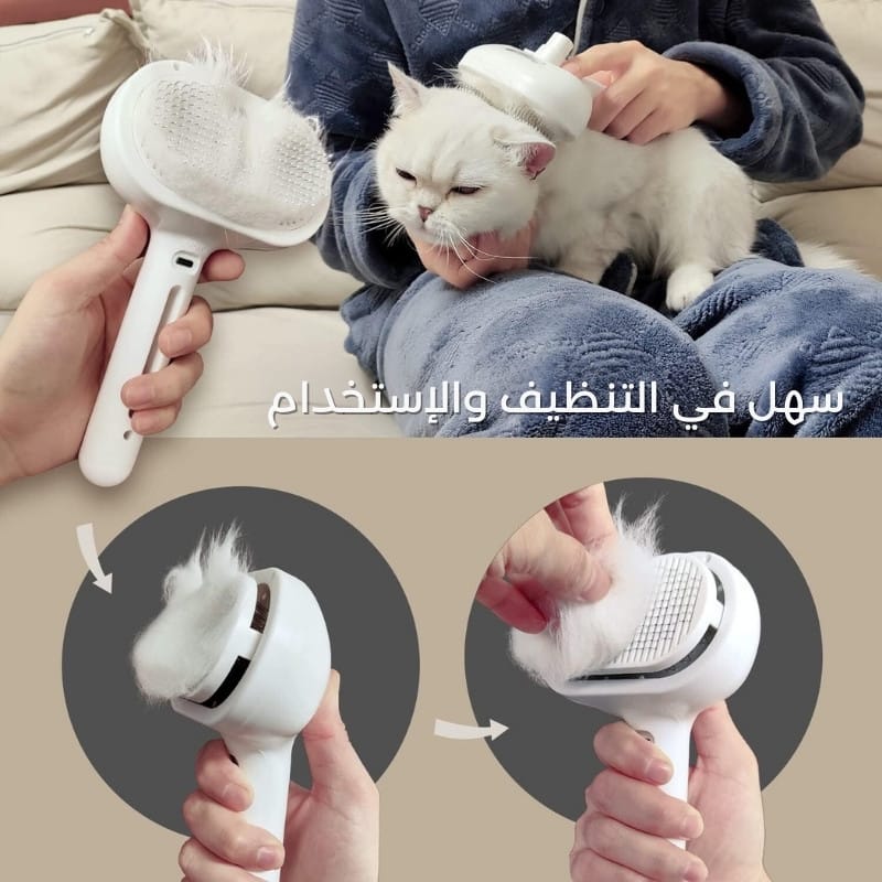Brosse nettoyante et épilatrice à vapeur pour animaux de compagnie